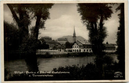 Villach, Partie A.d. Drau Mit Stadtpfarrturm Und Turnvereinshaus - Villach