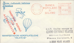 1982-manifestazione Aerofilateliche Velate '82 Con Affrancatura Meccanica Rossa  - Frankeermachines (EMA)