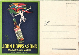1950circa-cartolina Pubblicitaria "marsala John Hopps Mazara Del Vallo " Non Via - Advertising
