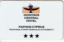 CIPRO KEY HOTEL  DIONYSOS CENTRAL HOTEL - Kato Paphos - Hotel Keycards