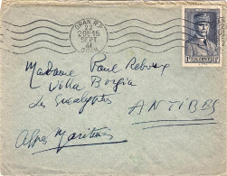 1941-Algeria Lettera Diretta In Francia Affrancata 1 Fr.isolato - Autres & Non Classés