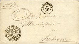 1878-timbro In Negativo "Posta Peschiera" Brescia Su Piego Dall'interessante Con - Poststempel