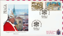 1997-Cecoslovacchia Viaggio Di Sua Santita' Giovanni Paolo II^a Praga (volo Di R - Luchtpostbladen
