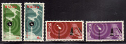 MALTA 1977 WORLD TELECOMMUNICATION DAY GIORNATA MONDIALE DELLE TELECOMUNICAZIONI COMPLETE SET SERIE COMPLETA MNH - Malta