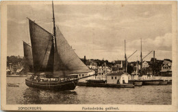 Sonderburg - Pontonbrücke Geöffnet - Danemark