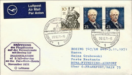 1971-Germania Berlino Lufthansa I^volo Per L'estremo Oriente Con Boeing 747 Fran - Unused Stamps