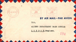 1945-Canada Lettera Diretta Inghilterra Con Affrancatura Meccanica Rossa Compost - Maschinenstempel (EMA)