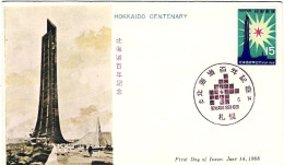 1968-Giappone Japan S.1v." Centenario Di Hokkaido" Su Fdc - FDC