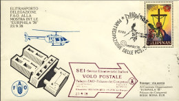 1978-Filippine Elitrasporto Delegazione FAO Volo Postale Con Elicottero Della SE - Filipinas