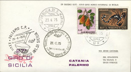 San Marino-1975 Per Il 27^ Giro Di Sicilia Tappa Catania Palermo Del 28 Giugno - Poste Aérienne