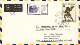 San Marino-1974 Lufthansa I^volo Dc 10 Roma Tokyo Del 14 Gennaio Affrancato L.20 - Luftpost