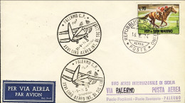 San Marino-1974 Per Il 26^ Giro Aereo Internazionale Di Sicilia - Poste Aérienne