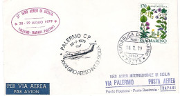 San Marino-1979 31^ Giro Aereo Internazionale Di Sicilia,firma Del Pilota - Luftpost