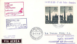 Vaticano-1971 I^volo Lufthansa LH 287 Torino Francoforte Del 1 Aprile (25 Pezzi  - Luftpost