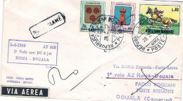 San Marino-1969 I^volo Con DC8 Roma Douala (Camerun) Del 1 Aprile - Luftpost