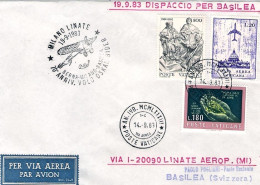 Vaticano-1983  Dispaccio Per Basilea Cachet 70^ Anniversario Volo Oskar Bider Be - Luchtpost