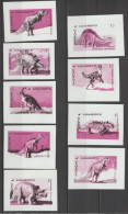 1995 - GEORGIE - ESSAIS DE COULEURS (PROOF) DINOSAURES / ANIMAUX PREHISTORIQUES - SERIE COMPLETE YVERT N°121/129 - Georgien