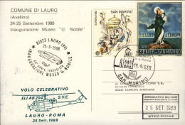 San Marino-1988 Cartolina 60^ Anniversario Della Spedizione Polare Del Dirigibil - Luftpost