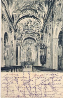 1901-cartolina Di Vercelli Interno Chiesa San Cristoforo Viaggiata - Vercelli