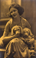 1925-fanciulla Con Cagnolini, Annullo Di Capodistria - Chiens