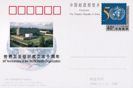 1998-Cina China JP66 World Health Organization 50th Anniversary - Covers & Documents