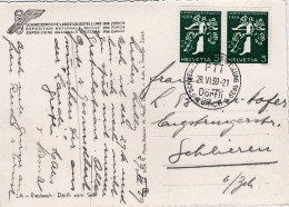 1939-Svizzera Esposizione Nazionale Zurigo, Affrancata Coppia 5c. - Storia Postale