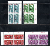 MALTA 1977 WORLD TELECOMMUNICATION DAY GIORNATA MONDIALE DELLE TELECOMUNICAZIONI COMPLETE SET SERIE COMPLETA BLOCK MNH - Malta