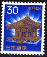 JAPAN 1968 Definitive With NIPPON: ARCHITECTURE. Chusonji Temple 30Y, MNH - Eglises Et Cathédrales