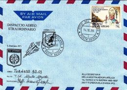 1996-Vaticano Dispaccio Aereo Straordinario Per San Damiano (PC) Con Aereo Torna - Luftpost