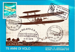 1978-San Marino Cartolina Illustrata Per I 75 Anni DI^volo Fratelli Wright, Boll - Corréo Aéreo