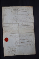 1807  Congé  Du 110 Et 55 E Régiment D'infanterie   Capitaine BEAURAIN    Autographes Général De La Révolution    Lot 4 - Historische Dokumente