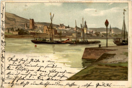 Rüdesheim - Künstlerkarte Litho - Ruedesheim A. Rh.