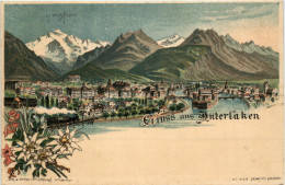 Gruss Aus Interlaken - Litho - Verlag Schlumpf - Interlaken