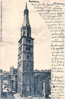 1905-cartolina Di Modena Torre Ghirlandina Affrancata Coppia 5c.Floreale - Modena