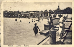 1948-Viterbo Terme Piscina Affrancata L.5 Democratica Tassata In Arrivo A Savona - Viterbo