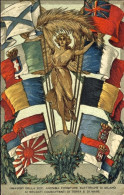 1918-Cartolina Patriottica "Omaggio Della Soc.anonima Forniture Elettriche Di Mi - Patriotiques