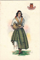 1925-donna In Costume Della Regione Sicilia Disegnatore Carini - Women