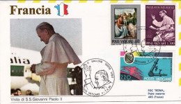 Vaticano-1986 Viaggio Papale Di Giovanni Paolo II^ad Ars Del 4 Luglio - Poste Aérienne