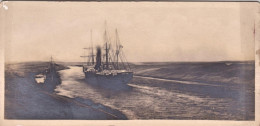 1920ca.-Egitto Mini Cartolina (14x7 Cm.) Foto "Canal Du Suez M.M.S.S. Nygeer Tra - Autres & Non Classés