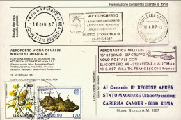 San Marino-1987 Cartolina 40^ Congresso AGARD/NATO Volo Postale Con ElicotteroAB - Luftpost