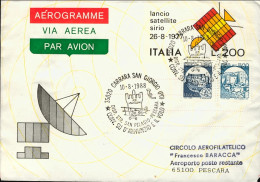 1988-L.200 Satellite Sirio Dispaccio Aereo Straordinario San Pelagio Pescara Con - Correo Aéreo