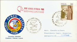 1988-giro Aereo Internazionale D'Italia Locarno Crotone - Correo Aéreo