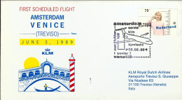 1989-Holland Nederland Olanda I^volo KLM Amsterdam Venezia Del 3 Giugno - Correo Aéreo