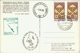 Vaticano-1989 Cartolina Illustrata Cinquantenario Del 51^ Stormo Volo Celebrativ - Airmail