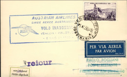1960-cartolina Affr. L.35 Guerra Indipendenza I^volo Venezia-Francoforte Delle L - Other & Unclassified