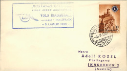 San Marino-1960 AUA I^volo Venezia Innsbruck Del 5 Luglio, - Airmail