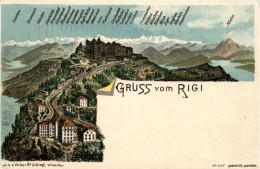 Gruss Vom Rigi - Litho - Sonstige & Ohne Zuordnung