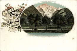 Gruss Aus Dem Berner Oberland - Jungfrau - Litho - Autres & Non Classés