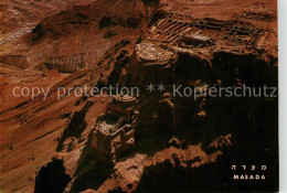 73862178 Masada Israel Ruins Of Fortresse At The Dead Sea Aerial View  - Israël