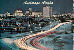 73848068 Anchorage_Alaska_USA Alaska At Night Beautiful Scenic City In Sout Cent - Altri & Non Classificati